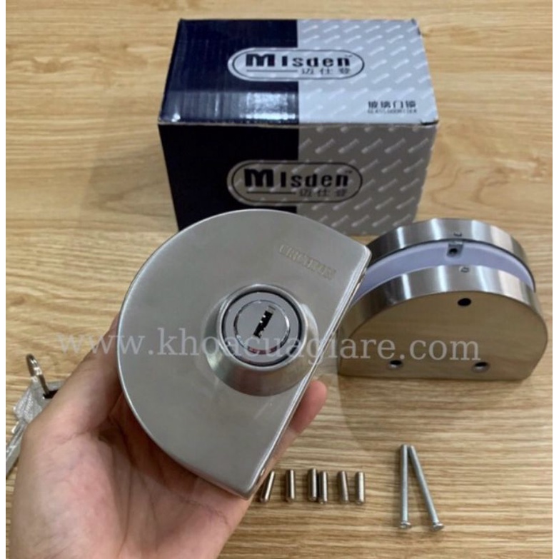 KHÓA CỬA KÍNH CƯỜNG LỰC - KHÓA BÁN NGUYỆT ĐƠN/ĐÔI , INOX CAO CẤP