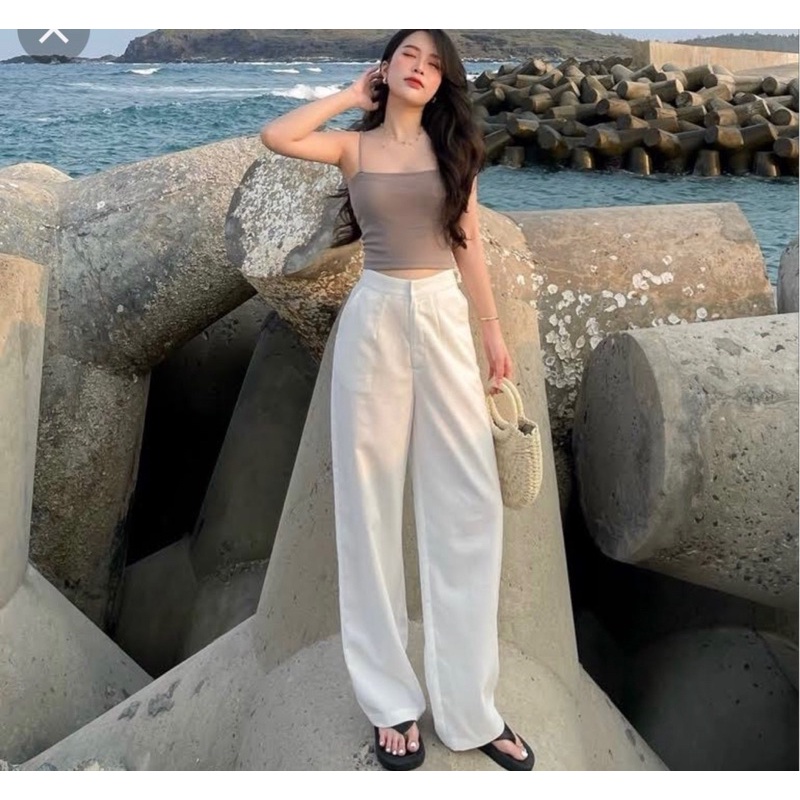 Quần suông linen whoau