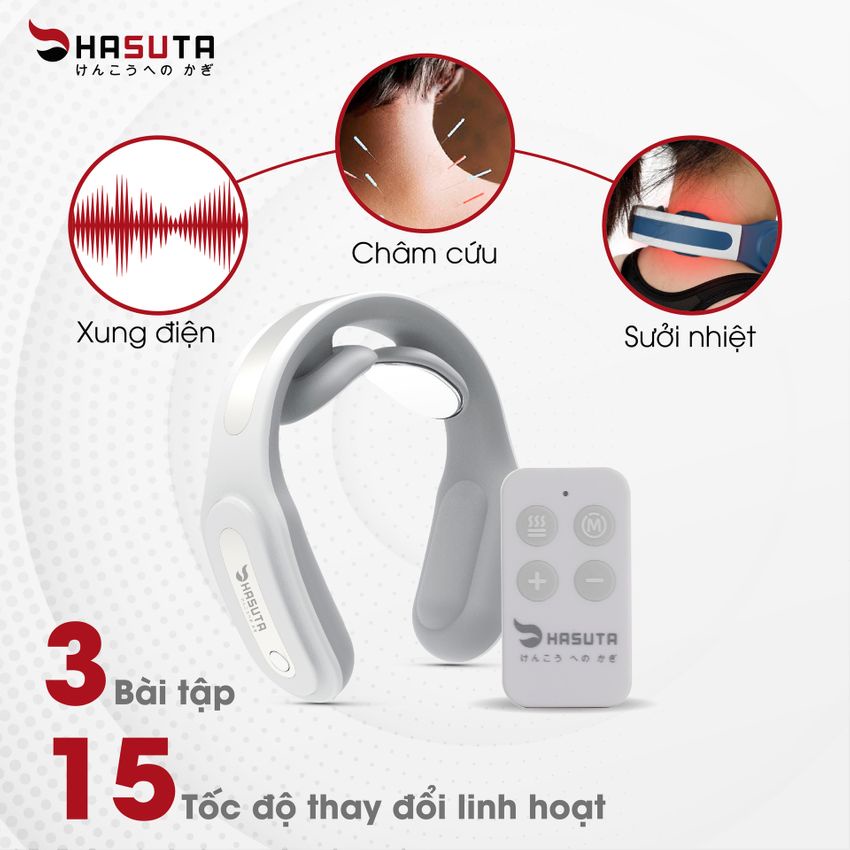 Máy massage cổ HASUTA nhỏ gọn đa tính năng HMN-160