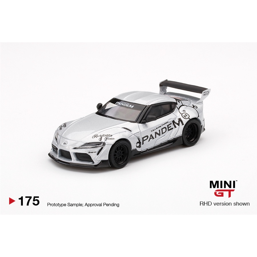 Xe mô hình MINI GT  Pandem Toyota GR Supra V1.0 Silver 1:64