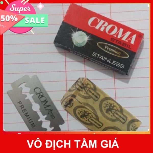 Dao tem/dao tem cạo râu CROMA đức chuẩn xịn 1 hộp 10 cái