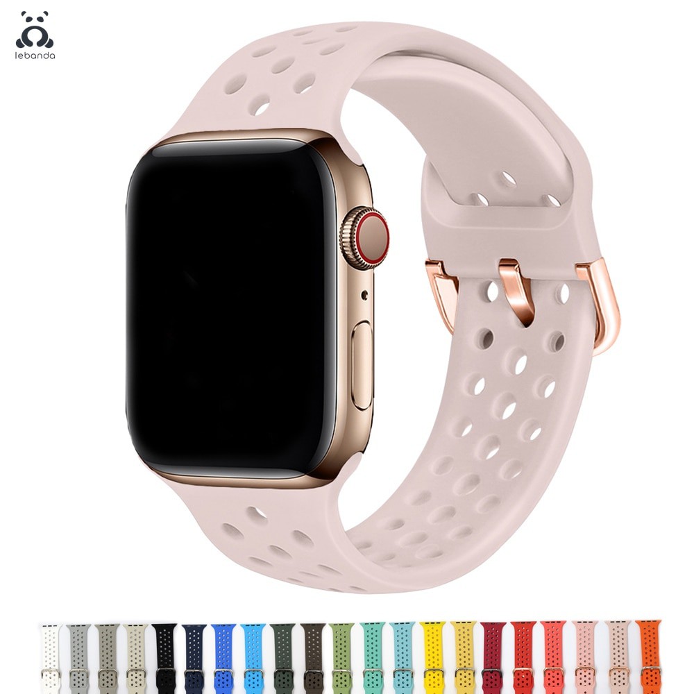 NIKE Dây Đeo Silicon Mềm Thoáng Khí 38mm42mm Cho Đồng Hồ Thông Minh Apple Watch 6 5 4 3 2 1