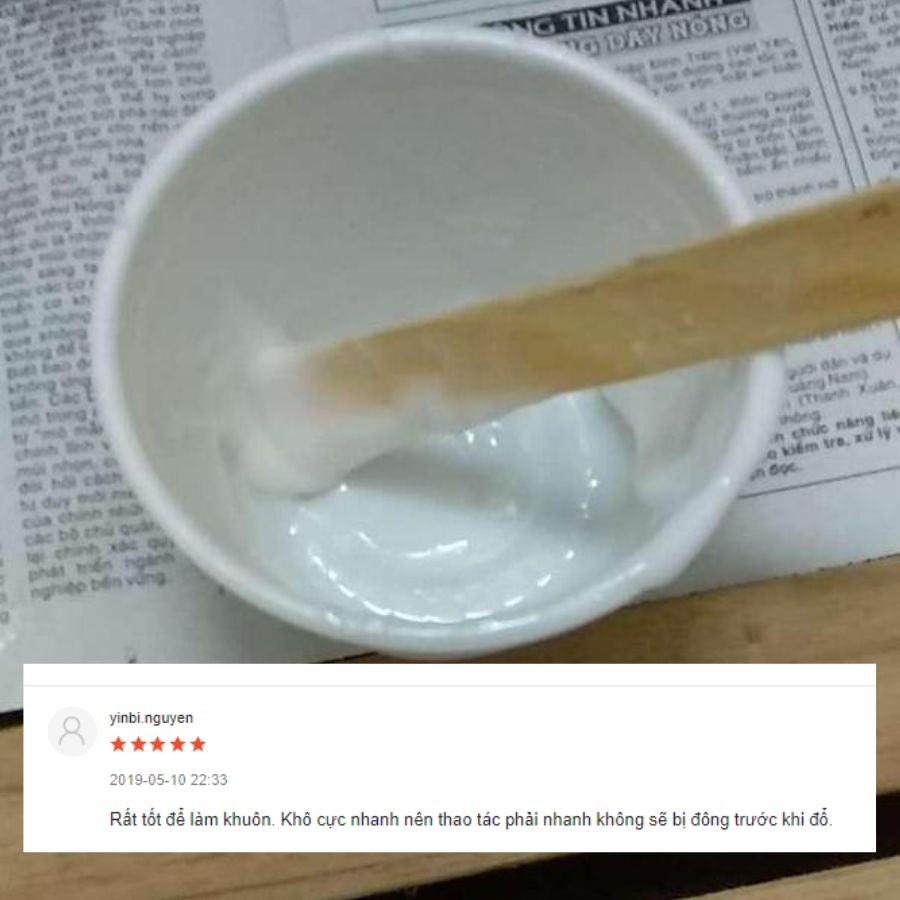 Nhựa Silicon Trắng Dùng Làm Khuôn 1kg loại mau khô