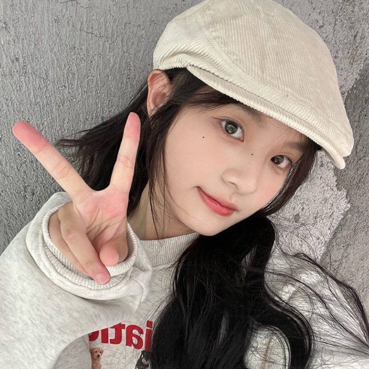 Mũ Thêu Chữ C Phong Cách vintage Nhật Bản