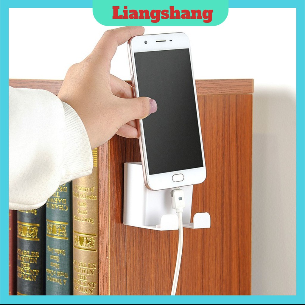 Giá kệ đựng điều khiển có chân đỡ 🍁FREESHIP🍁Hộp để điện thoại khi sạc dán tường đa năng