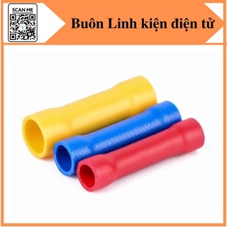 100 đầu cos nối thẳng bv2, cos nối dây điện 1.5 đến 2.5, đầu nối dây điện nhanh bv2