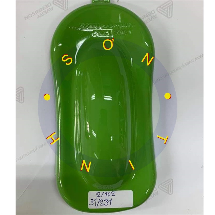 Chai sơn xịt sơn xe máy Samurai 3/231 màu xanh lá nhạt LÁ MẠ Leaf Green
