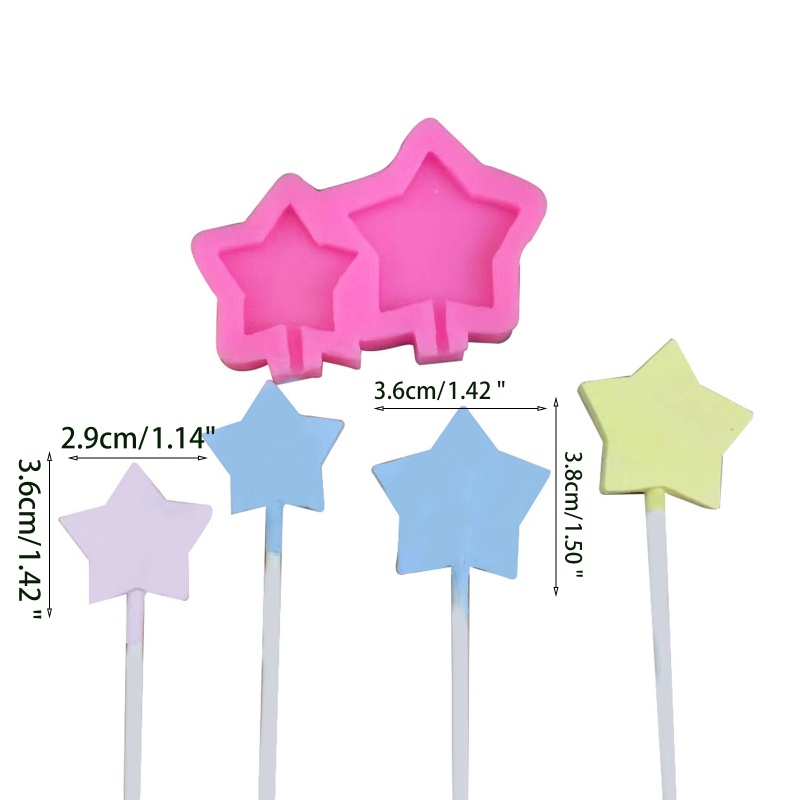 Khuôn Làm Kẹo Mút / Sô Cô La / Mặt Trăng / Ngôi Sao Chịu