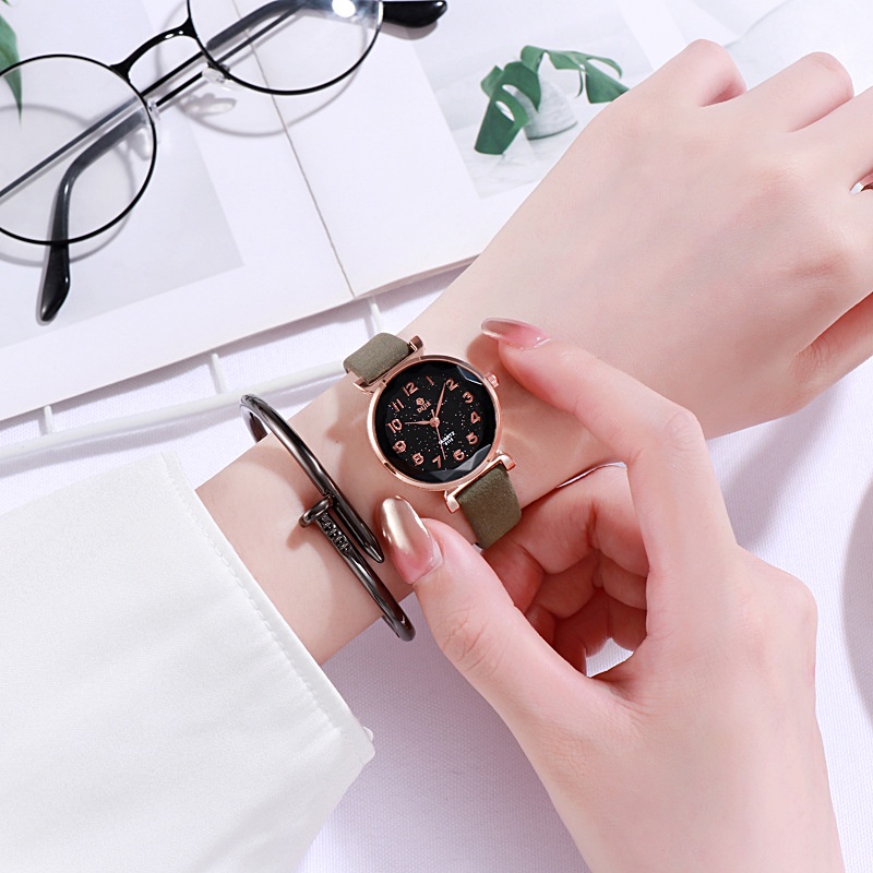 Đồng hồ thời trang nữ Dijie DJ66 kiểu mới mặt số dể dàng xem giờ, dây da mềm êm tay nhiều màu dể phối đồ