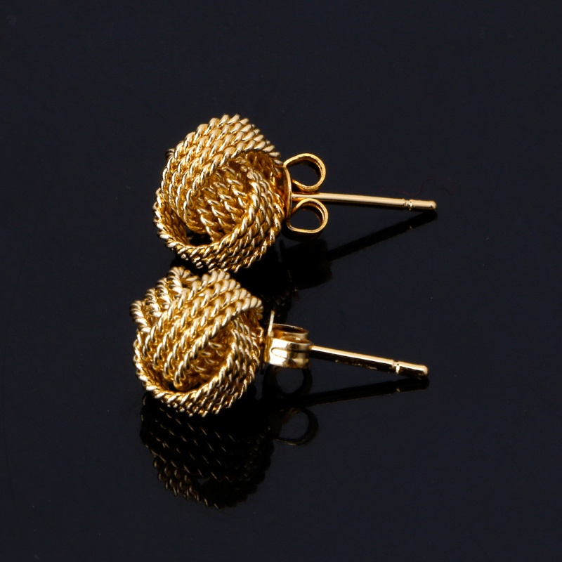 Youyo Khuyên Tai Dạng Hạt Xoắn Nhỏ Màu Bạc Đơn Giản Sáng Bóng Không Gây Dị Ứng