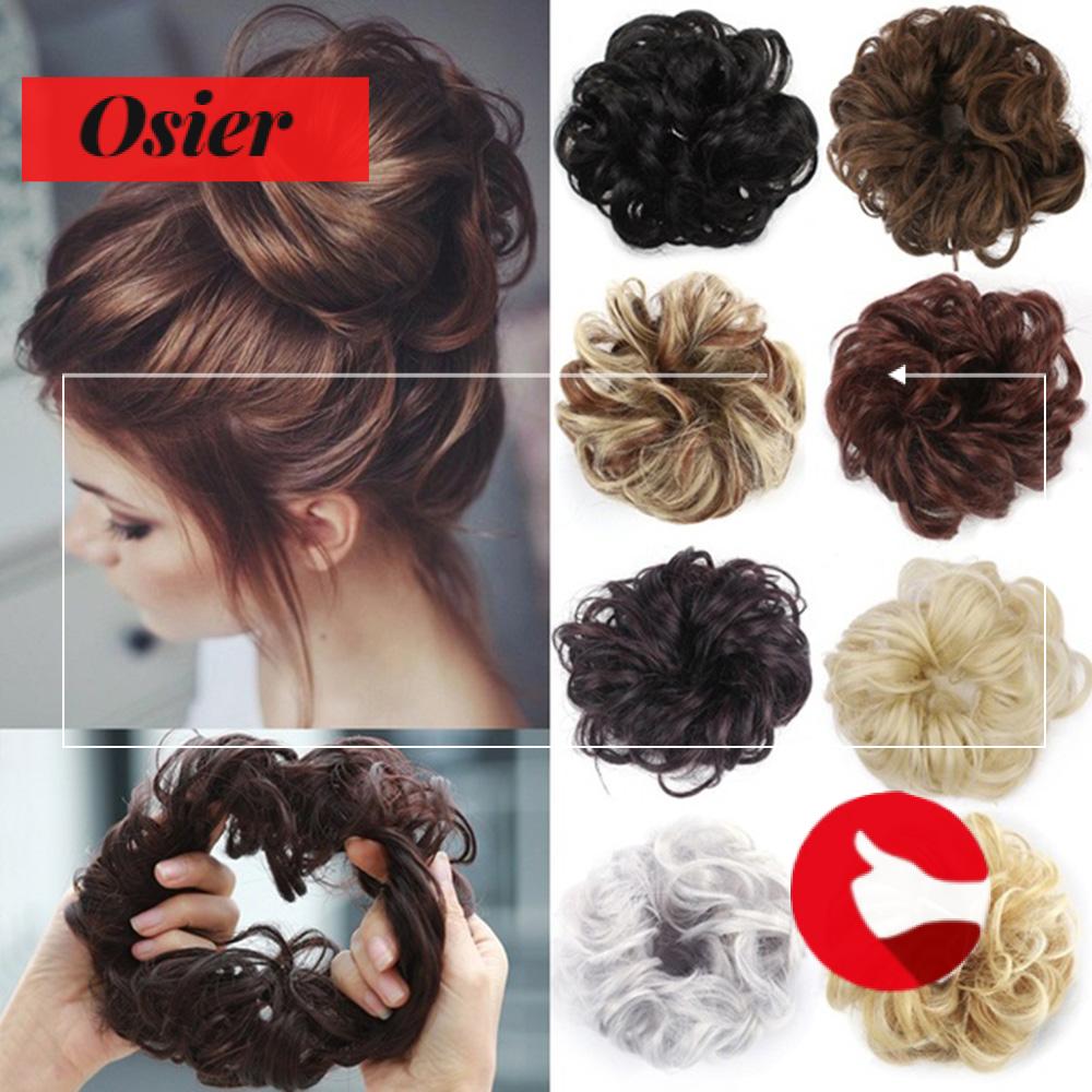 Búi Tóc Giả Xoăn Bằng Sợi Tổng Hợp Co Giãn Thời Trang Cho Nữ