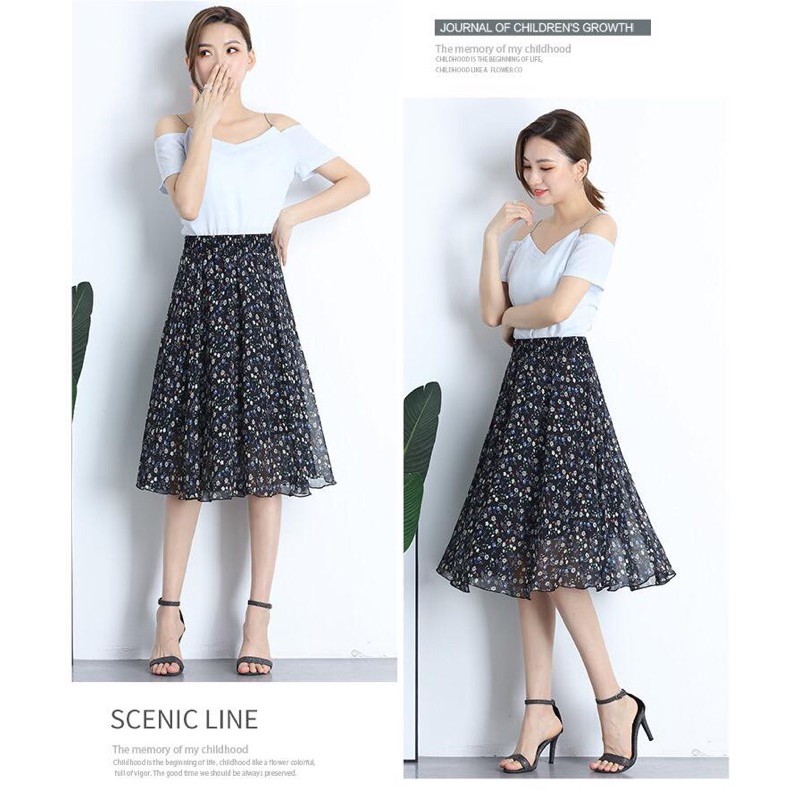 Chân Váy Hoa Lưng Thun Họa Tiết Hoa Xinh Xắn Thời Trang Nhiều Mẫu | BigBuy360 - bigbuy360.vn