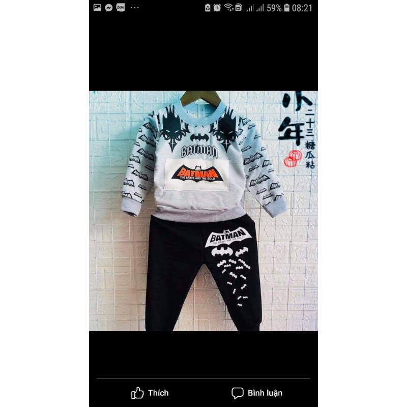 com bo sét bộ bé trai