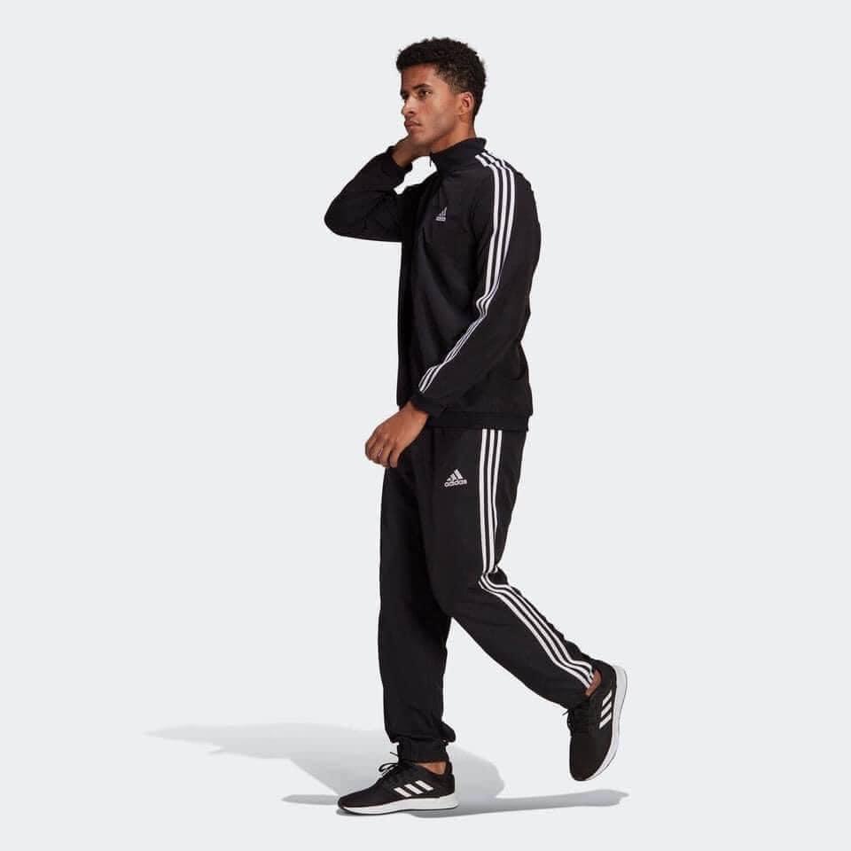 [100% HÀNG CHÍNH HÃNG] Bộ thể thao Adidas poly đen chất gió - GK9950