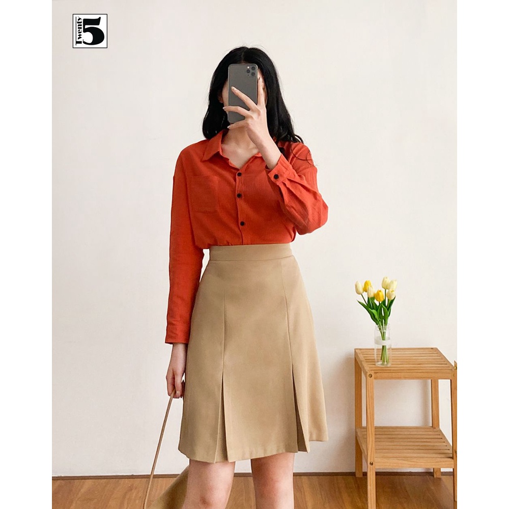Áo sơ mi nữ công sở dáng trơn cơ bản Twentyfive NN177