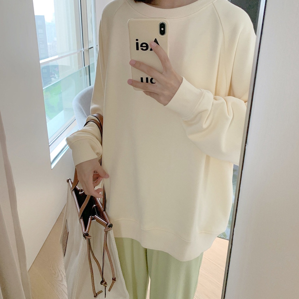 Áo sweater dáng rộng phong cách năng động thời trang mùa thu 2021 cho nữ