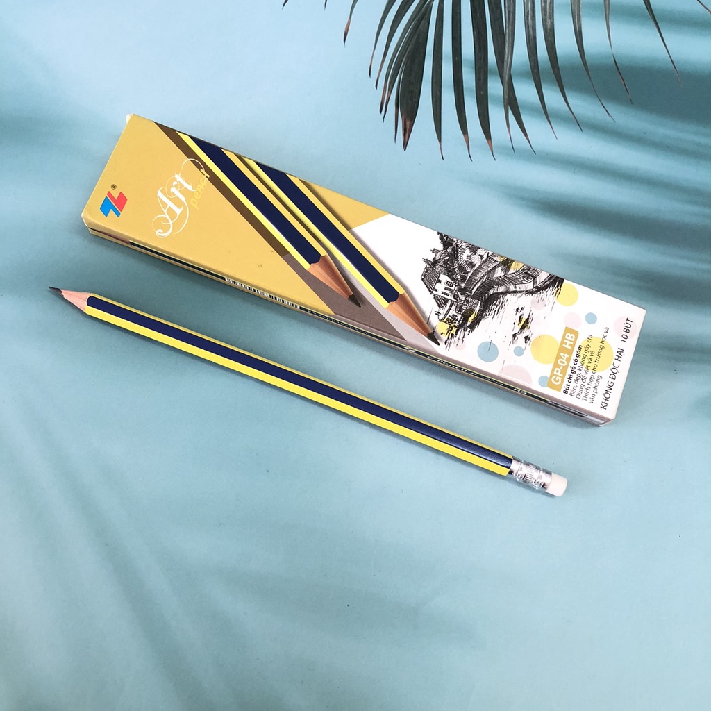 Bút chì đen Thiên Long HB GP04 có tẩy - vpp Quế Anh