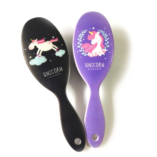 Lược gai nhựa hỗ trợ chải cúp tóc khi sấy hình unicorn siêu cute 🦄