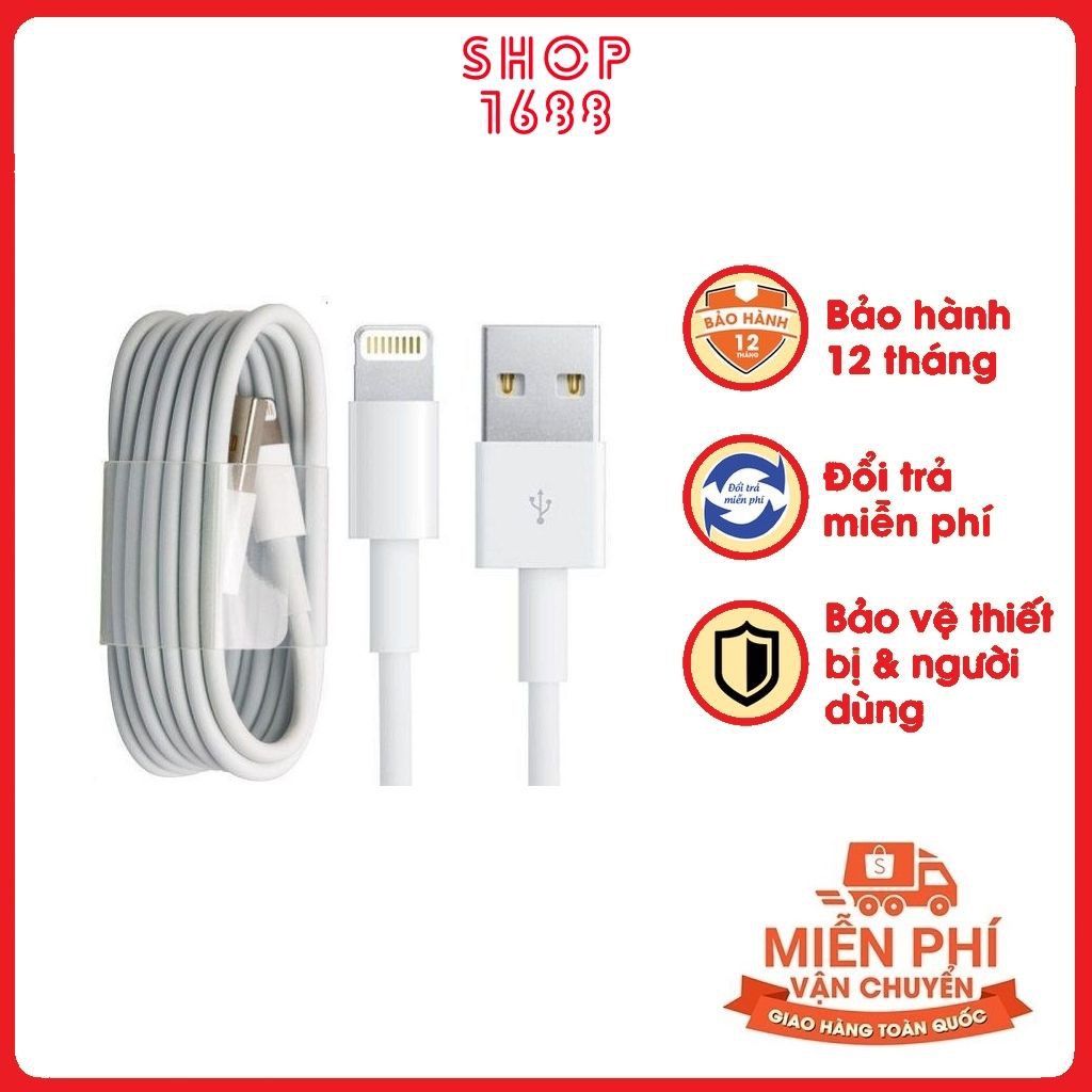 Dây cáp sạc cho các dòng iphone - usb to lighning chống đứt - shop1688