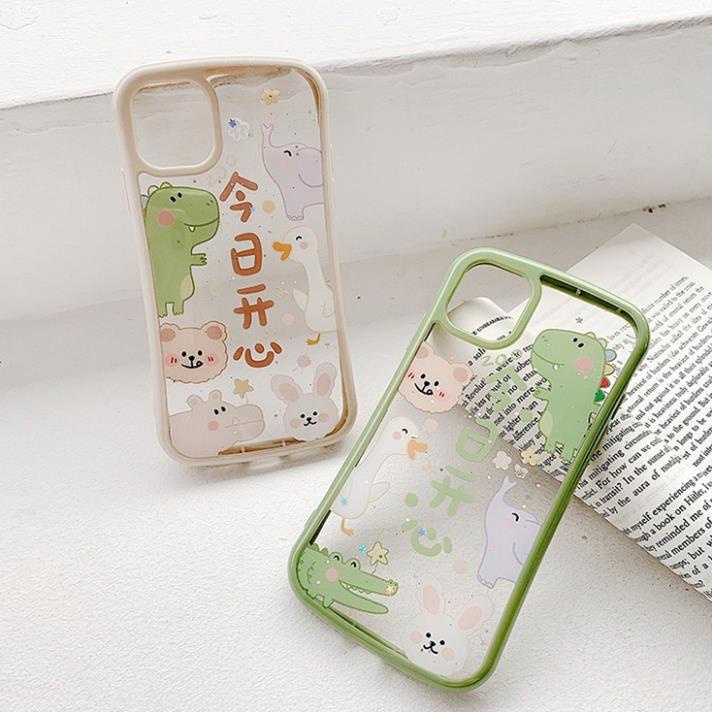 Ốp lưng iphone - Ốp iphone Kim tuyến Cong Cartoon Zoo 6/6s/6plus/6splus/ 7plus/ 8plus / x /xs /xs max /11 /11 promax  .