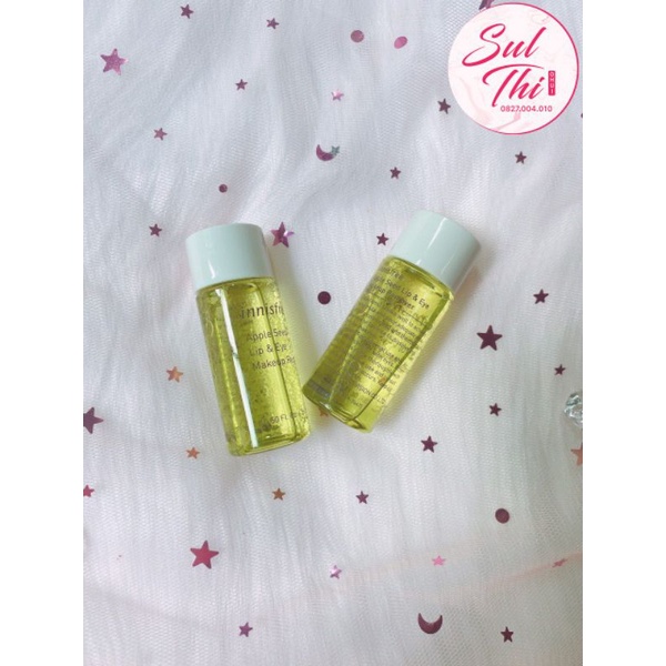 TẨY TRANG TÁO MẮT MÔI INNISFREE APPLE SEED LIP & EYE MAKEUP REMOVER 100ml