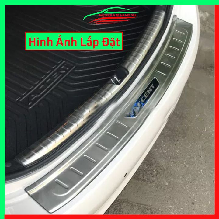Ốp chống trầy cốp Accent 2018-2020 inox sáng bóng