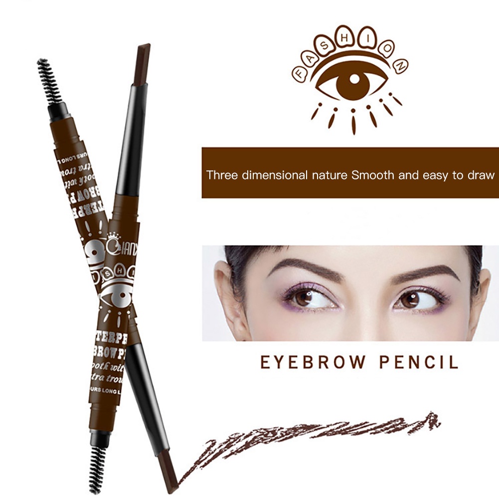 Bút vẽ lông mày hai đầu tam giác nhỏ siêu mịn chống thấm nước và mồ hôi lâu trôi không bị nhòe | BigBuy360 - bigbuy360.vn