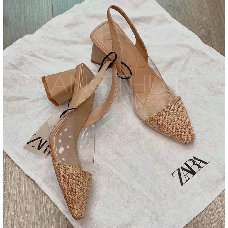 Giày cao gót  cói ZR đế vuông (hàng xuất xịn / full box)