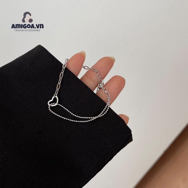 ✨✨Vòng Tay Hai Lớp Thiết Kế Khoét Rỗng Đơn Giản Thời Trang Cho Nữ