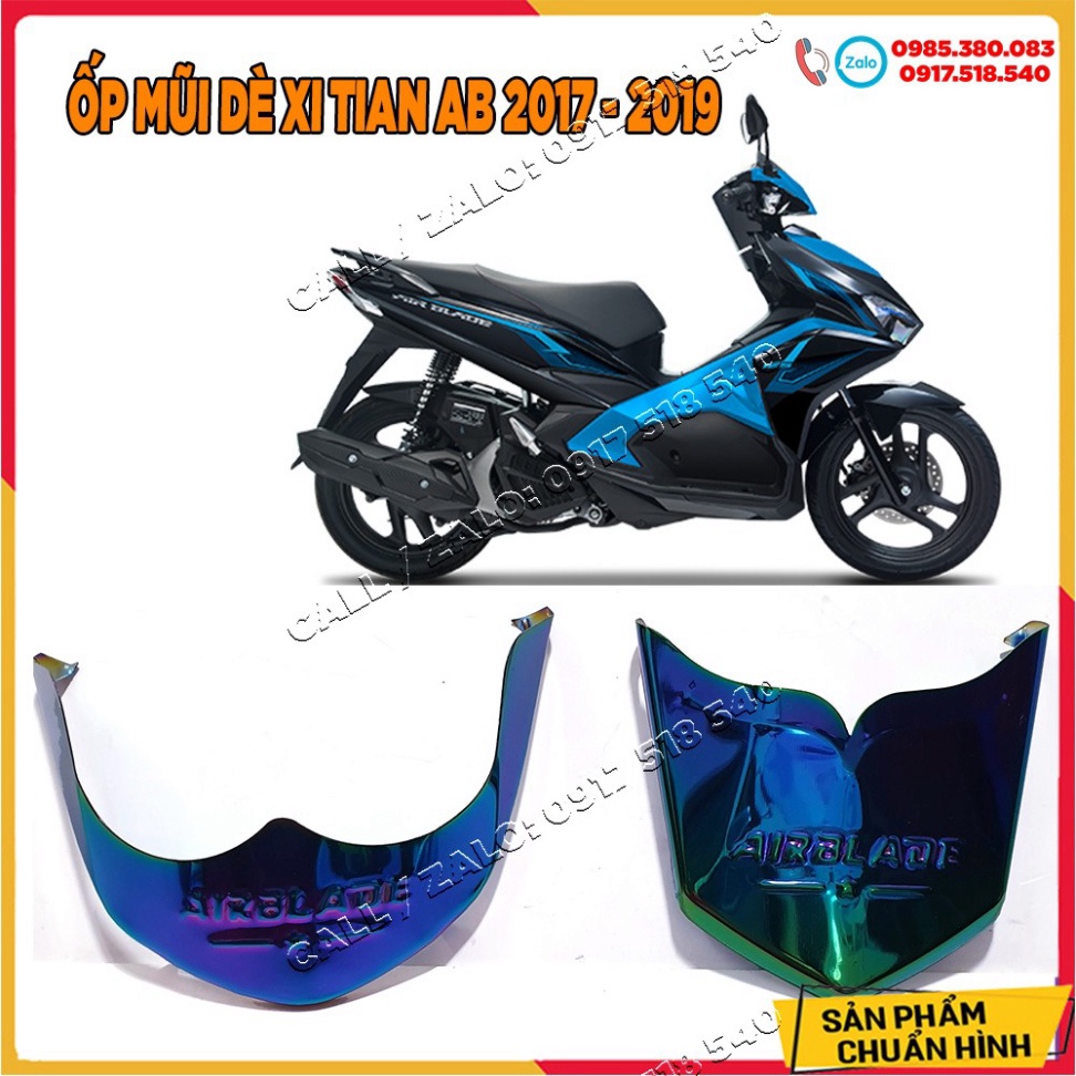 ỐP MŨI DÈ XI TITAN AIR BLADE 2016-2019 ( BẢO VỆ DÈ TRƯỚC SAU –GIÁ 1 BỘ) Ảnh thật Sp