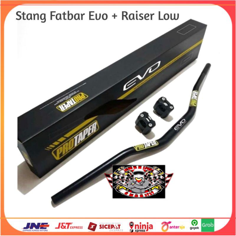 Tay Cầm Xe Đạp Evo Protaper Fatbar + Thấp Màu Đen Cnc