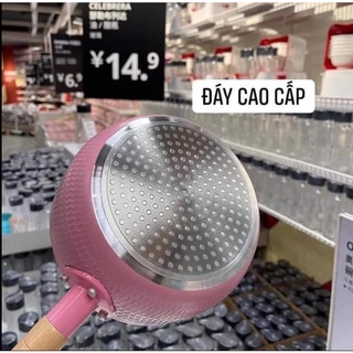 Chảo đá chống dính bếp từ sâu lòng vân đá 18cm vung rời dùng cho mọi loại bếp Chảo chống dính cao cấp bếp từ bếp điện .