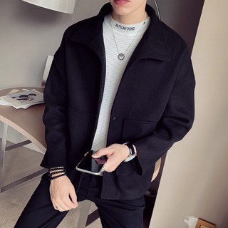 [ FREE SHIP ĐƠN 99K ]_Áo dạ dáng ngắn nam phối túi .