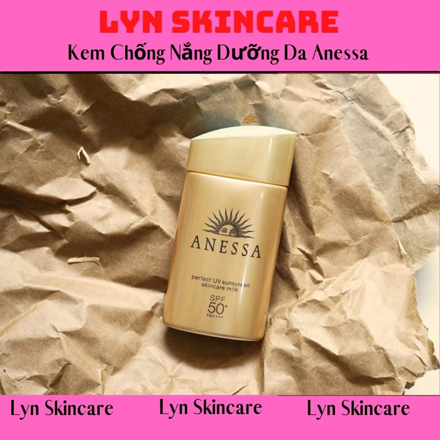 [ Mẫu Mới ] Sữa chống nắng bảo vệ hoàn hảo Anessa Perfect UV Sunscreen Skincare Milk  60ml Nhật bản