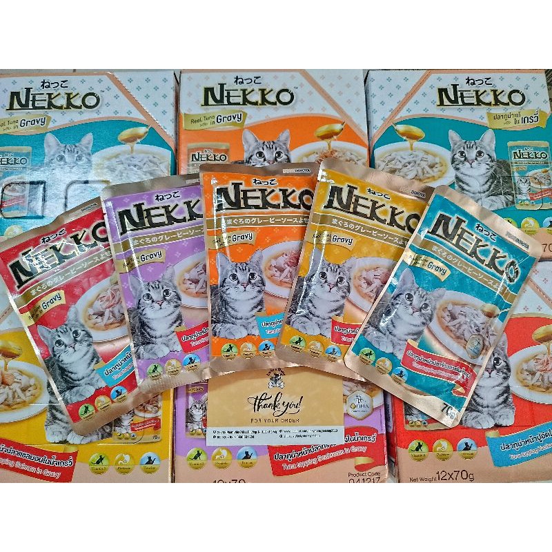 PATE NEKKO Jelly dạng thạch + Gravy dạng sốt cho mèo 70g