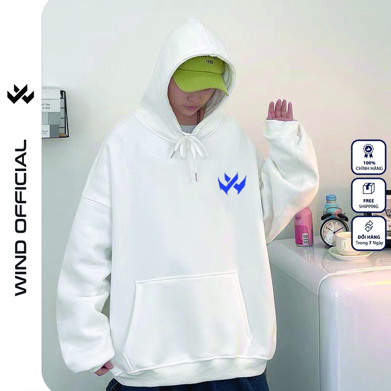 Áo hoodie unisex WIND form rộng nỉ nam nữ WIND HD24 thời trang thu đông oversize