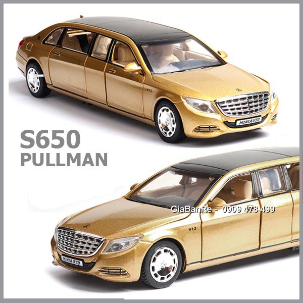 XE MÔ HÌNH KIM LOẠI TỈ LỆ 1 32 - KIỂU DÁNG MERCEDES S600 PULLMAN - 9824.2