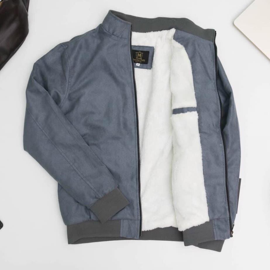 Áo Khoác Nam Bomber Da Lộn Lót Lông Cừu Siêu Ấm, Lịch Lãm Trẻ Trung, Hàng Đẹp Loại 1 | BigBuy360 - bigbuy360.vn