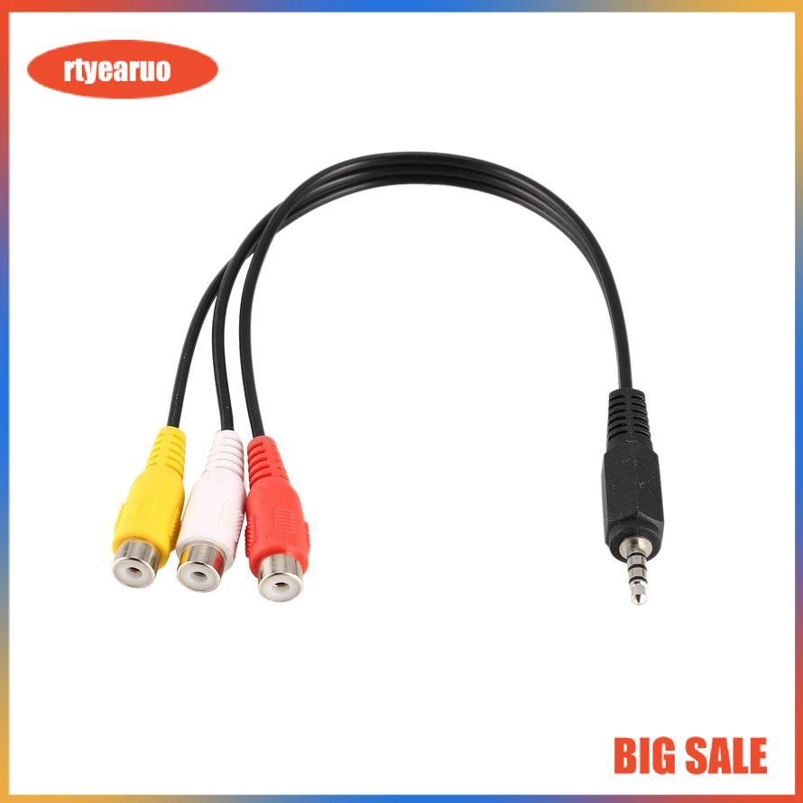 Dây Cáp Chuyển Đổi Âm Thanh 3.5mm Mini Aux Male Sang 3 Rca Female