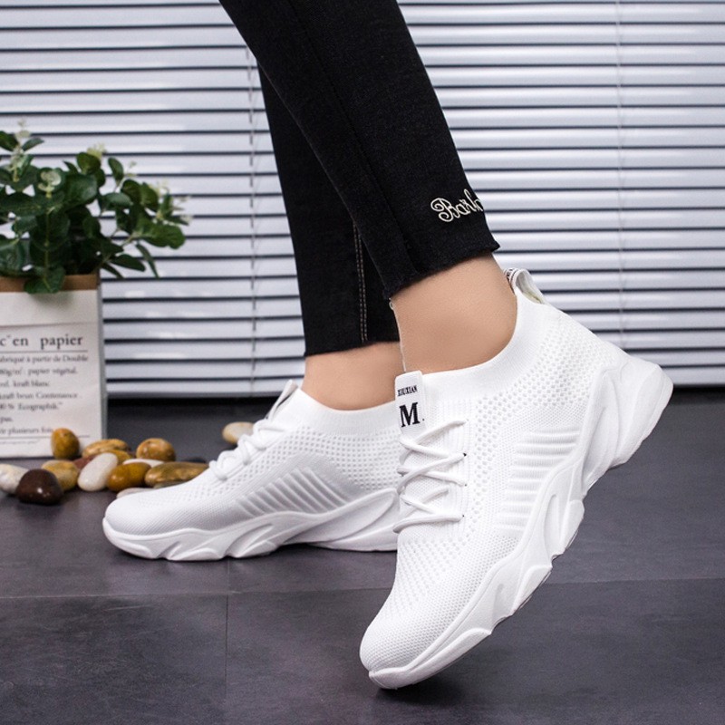 Giày Thể Thao Màu Trơn Thoáng Khí Phong Cách Hàn Quốc Thời Trang Mùa Thu Mới Cho Nữ | BigBuy360 - bigbuy360.vn