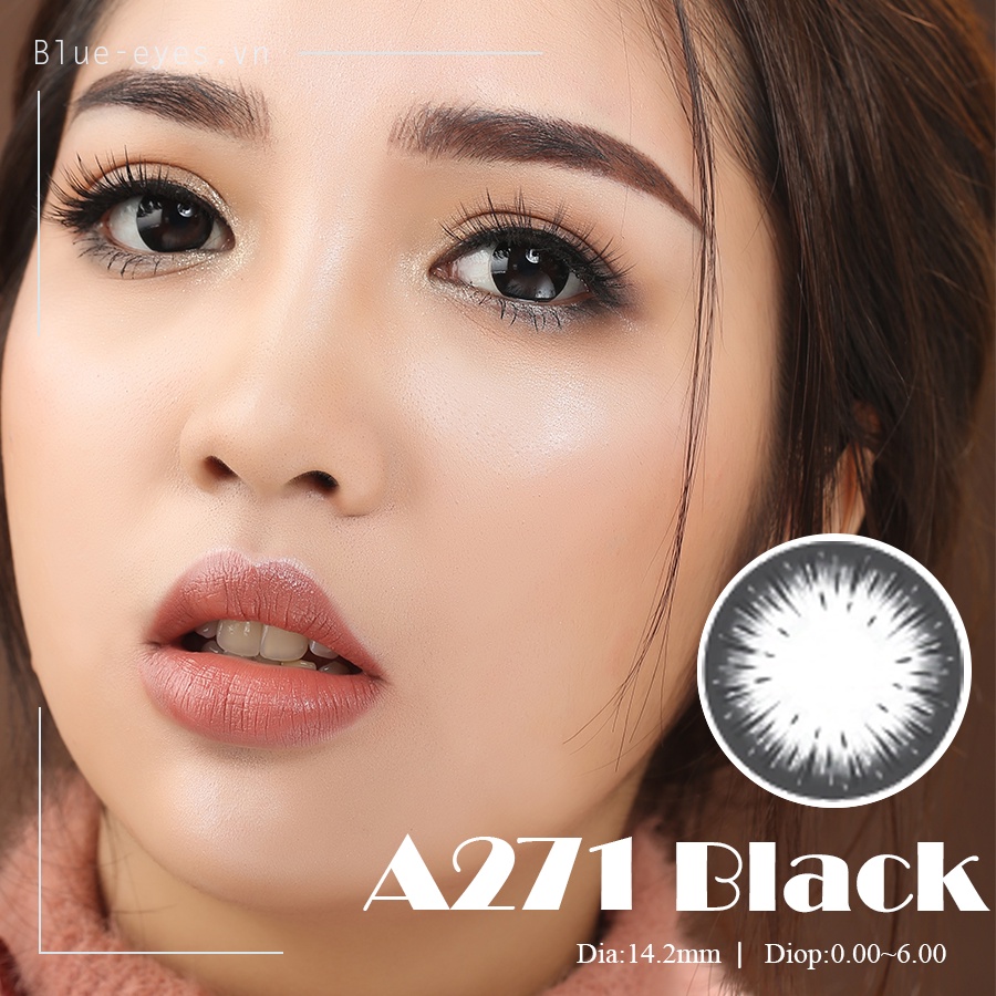 Lens Hàn Quốc Bibiring Black  A271 (Olens, Blue Eyes Viet Nam, Lens Town)