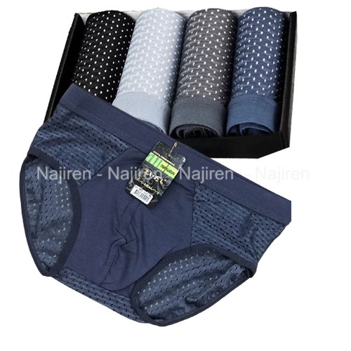 Hộp 5 Quần lót nam Tam giác thông hơi, Quần sịp nam Tam Giác cao cấp chất thông hơi đẹp cạp to Men303