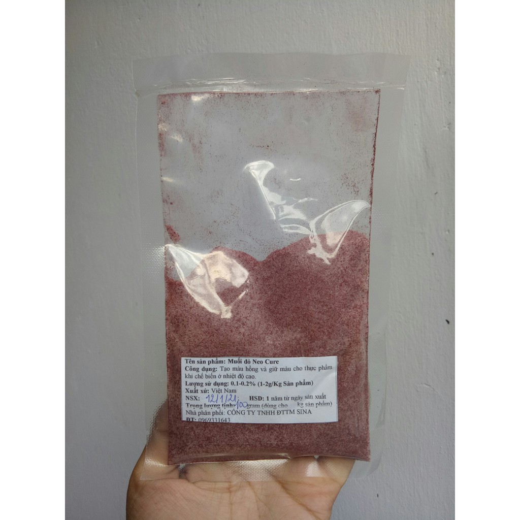 Lẻ 100-500g Muối đỏ Neo Cure - Giữ màu đỏ tự nhiên cho các sản phẩm từ thịt như lạp xưởng - Sỉ giá tốt