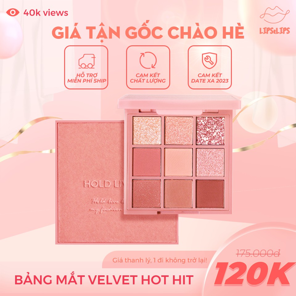 [Giá Thanh Lý] Bảng Mắt 9 Màu Velvet Lót Nhung Mịn