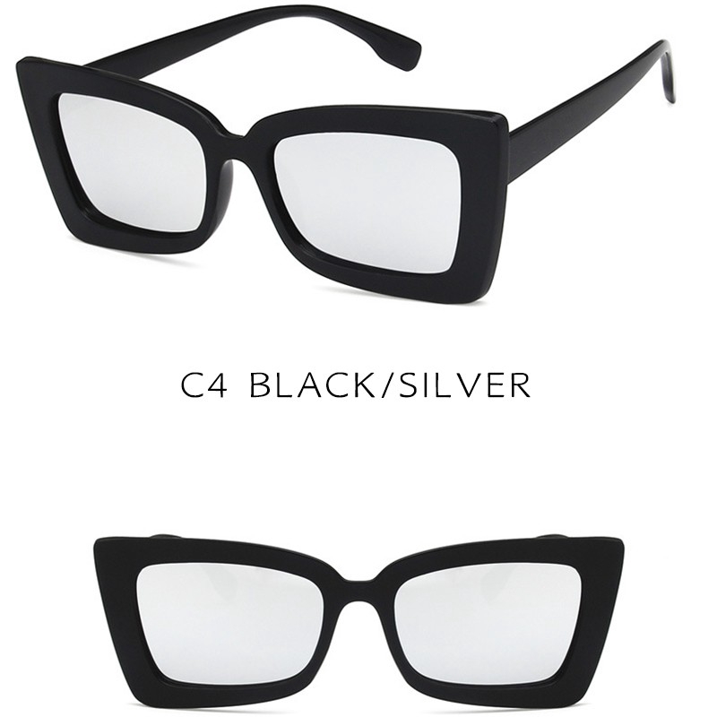 Kính mát mắt mèo chống UV400 phong cách Retro Hàn Quốc