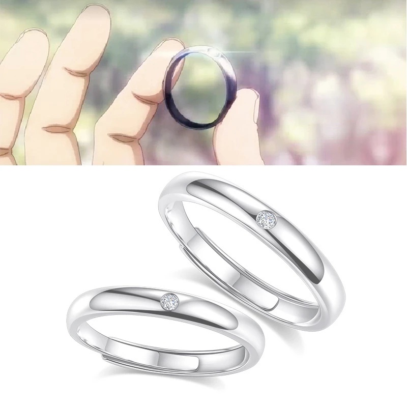 Nhẫn Hở Có Thể Điều Chỉnh Đính Đá Pha Lê 1 Kiểu Anime