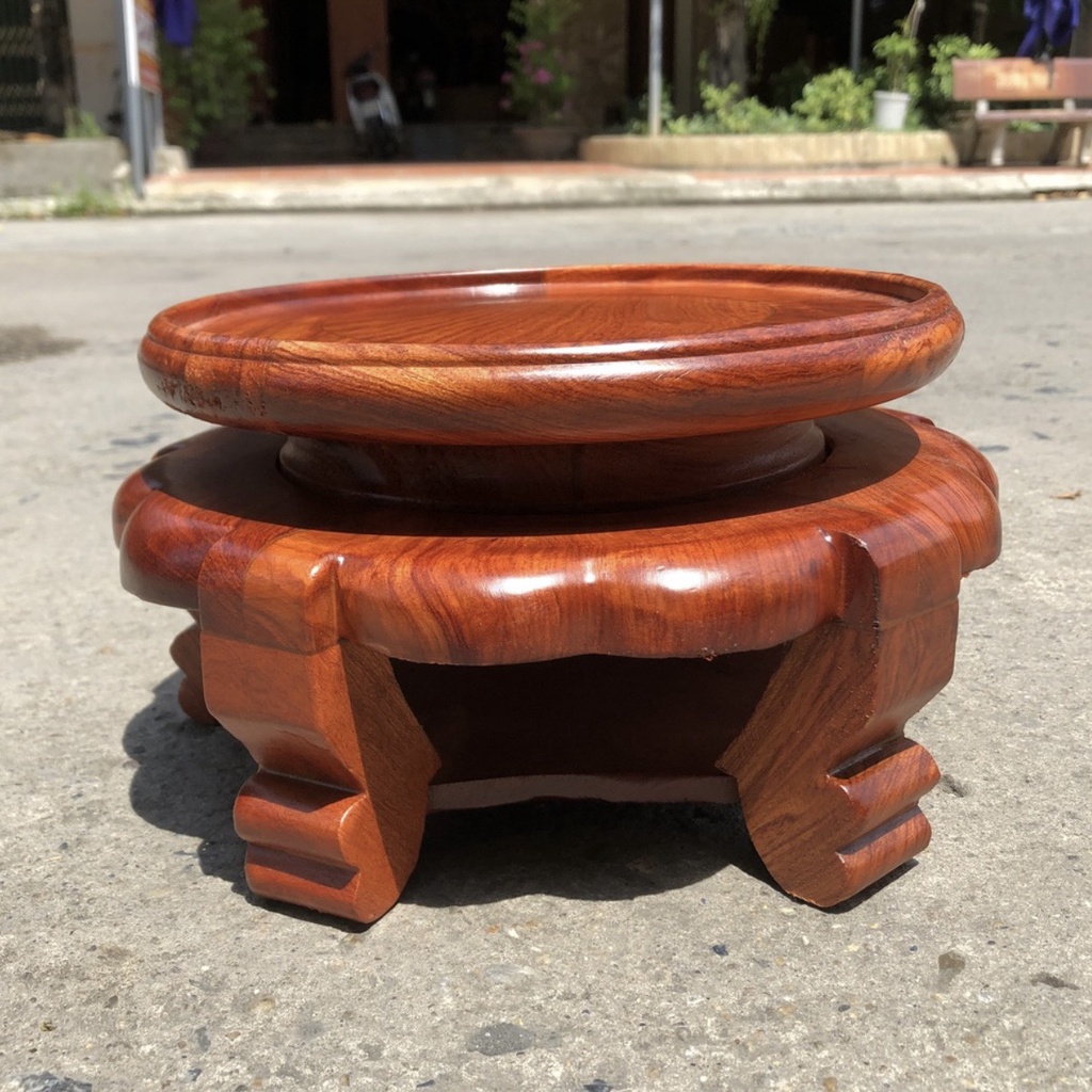 Kỷ tròn, đôn tròn, chân kê bát hương dáng cao gỗ hương cao cấp 28cm
