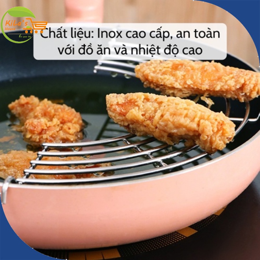 Vỉ Gác Chảo Rán Bằng Inox Tiện Dụng