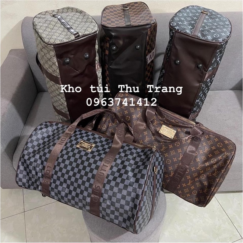 Túi trống du lịch quai dù, có kèm dây đeo chéo size 30x50cm