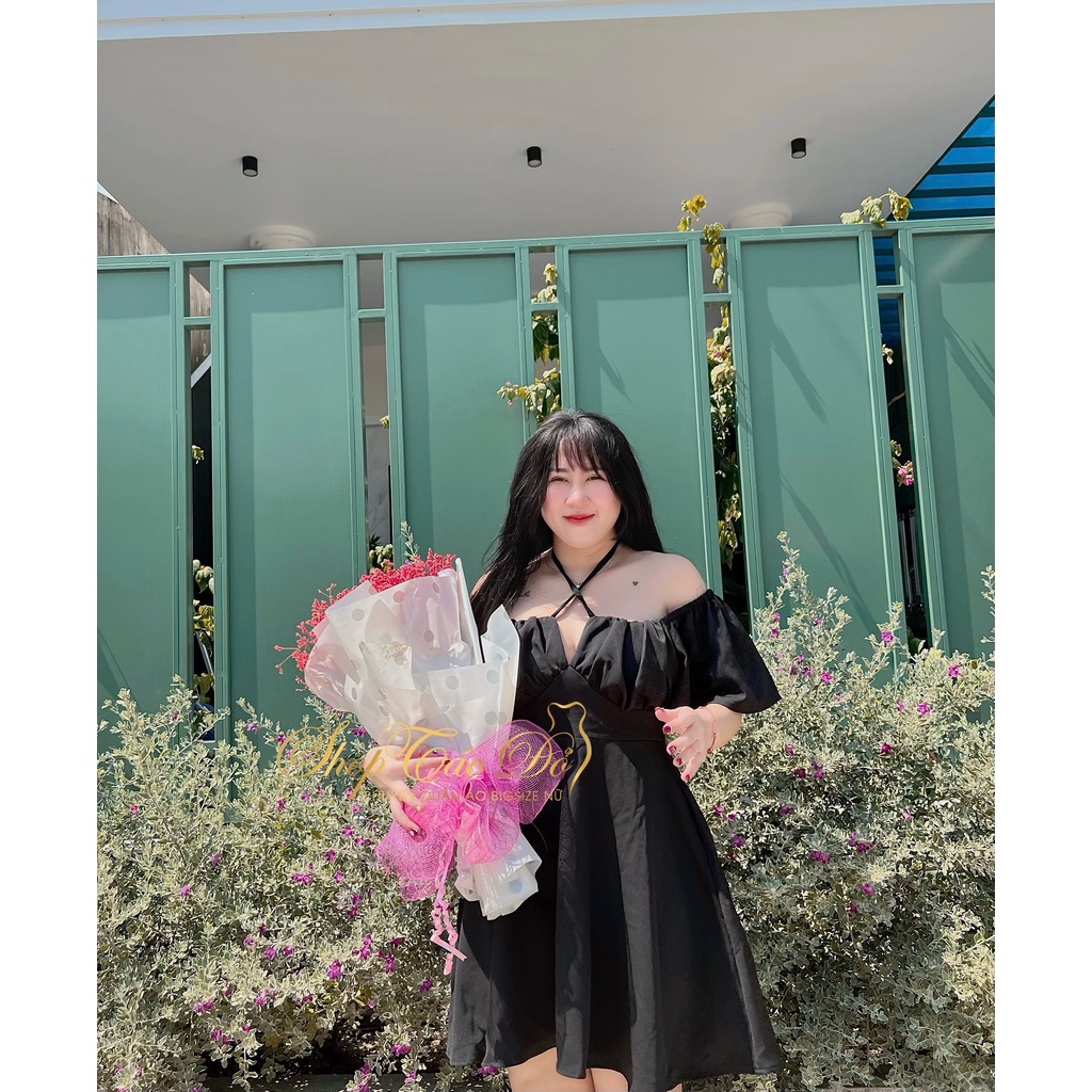 (TÁO ĐỎ BIGSIZE 55-90KG) Váy, Đầm Trễ Ngực Tay Bồng Thiết Kế 2 Dây Phối Nhún Ngực Sang Chảnh D53 (ảnh thật shop chụp)🍎🍎🍎 | BigBuy360 - bigbuy360.vn